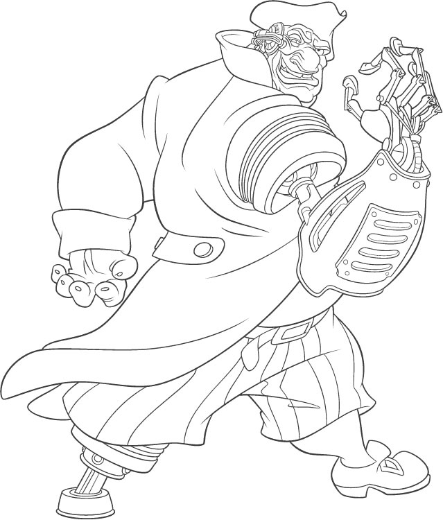 coloriage planete au tresor long john silver